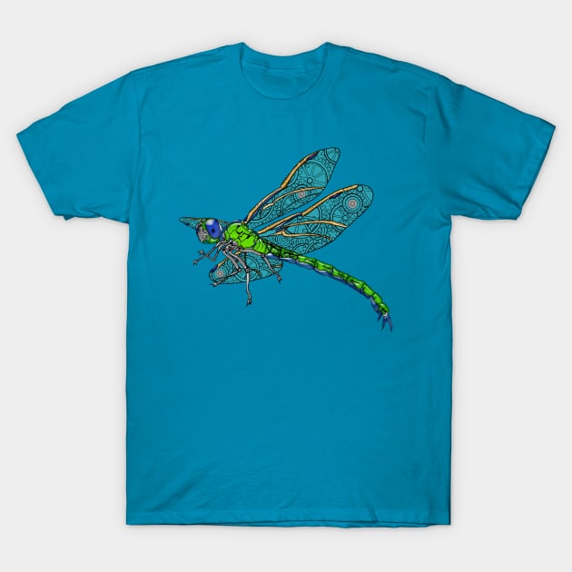 Steampunk dragonfly T-Shirt by rlnielsen4